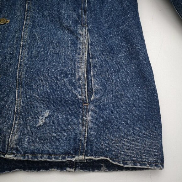 Calvin Klein Jeans Co. Men's Size Medium Lined Medium Wash Heavy Jean Jacket - Picture 8 of 15